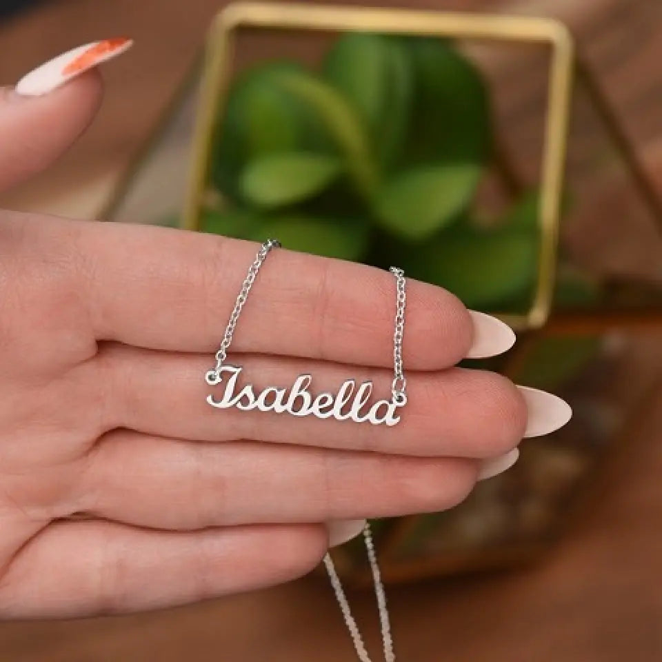 Personalized Birth Month Flowers Name Necklace Inspiring Gift for Women