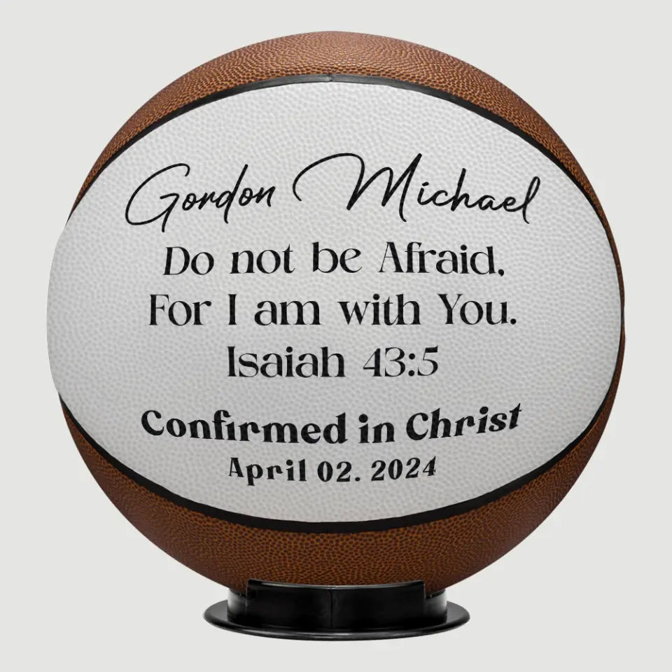 Confirmed in Christ Basketball Gift for Boys Personalized Name & Date