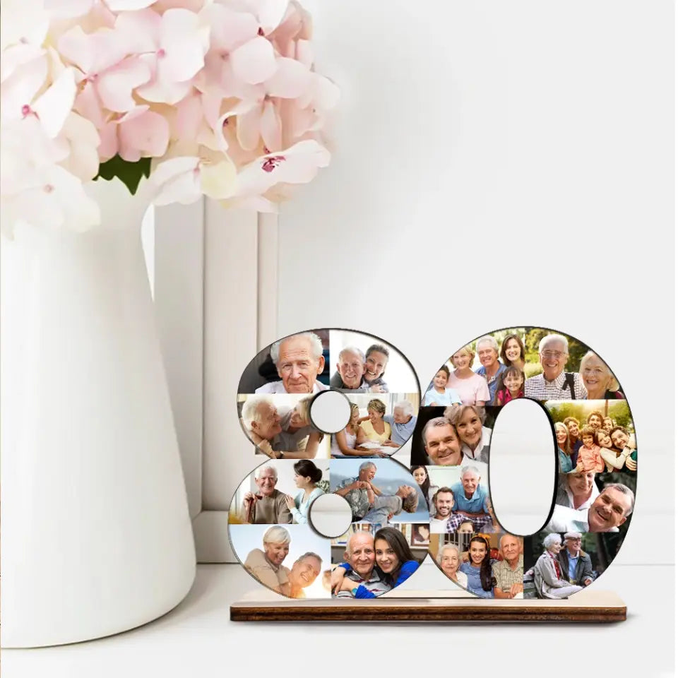 80th Birthday Wooden Plaque 80 Years Old Gift for Men Dad Grandpa