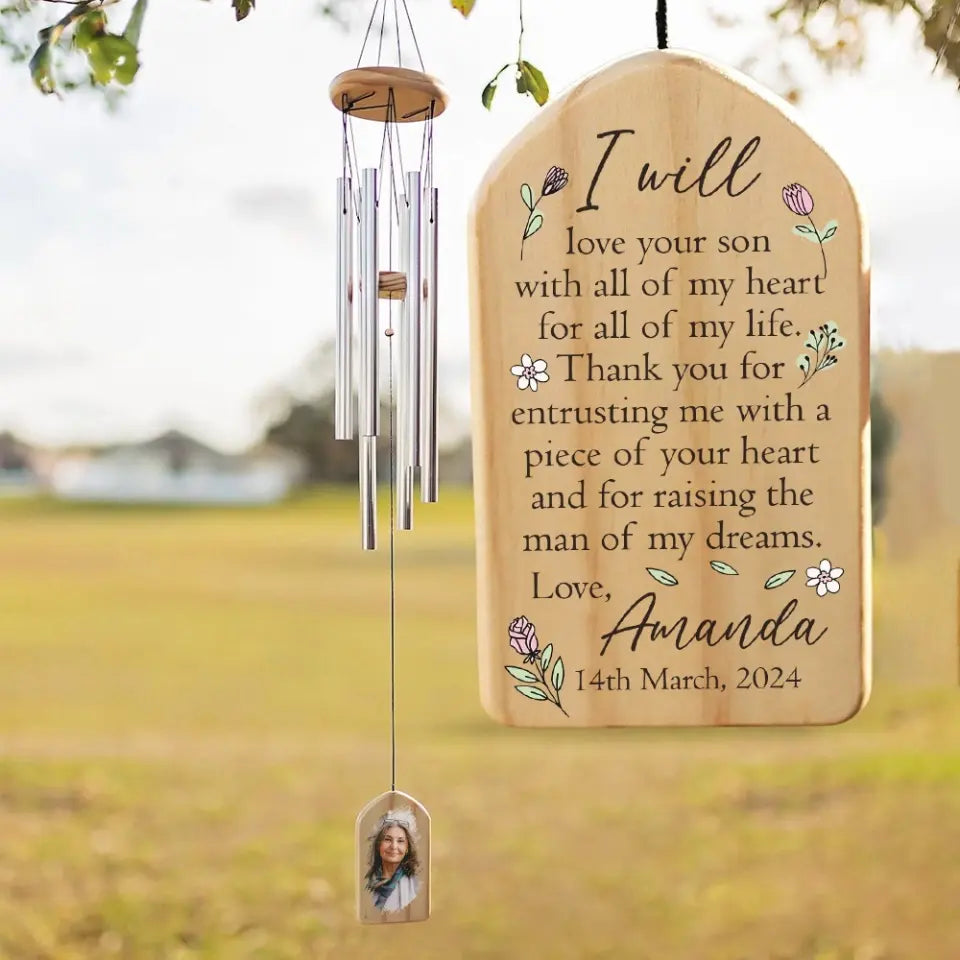Gift for Mother- In- Law Thank You for Raising the Man of My Dreams Wind Chimes