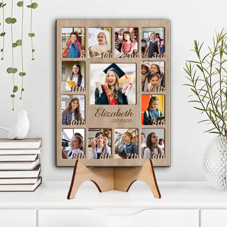 Developmental Milestones Custom Wooden Art Graduation Gift For Son For Daughter