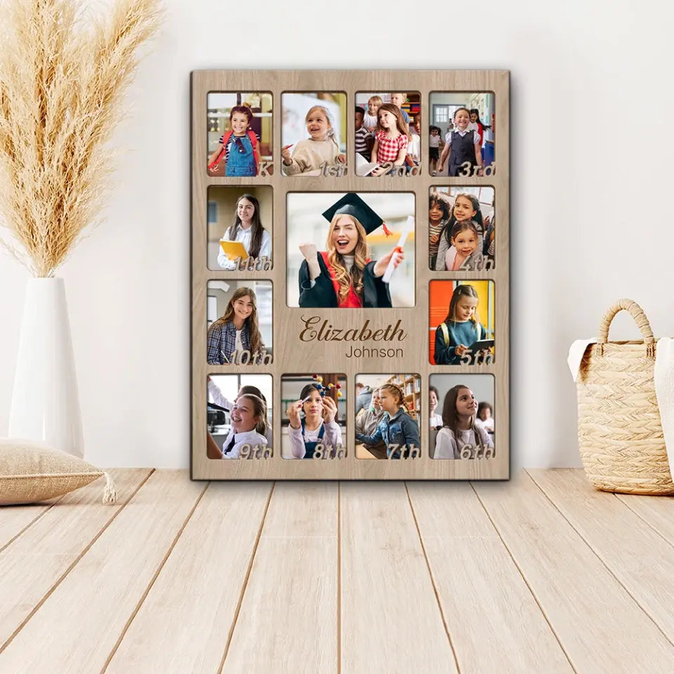 Developmental Milestones Custom Wooden Art Graduation Gift For Son For Daughter