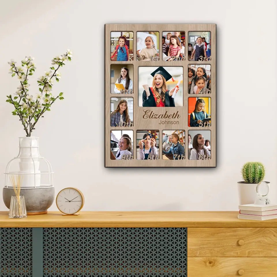 Developmental Milestones Custom Wooden Art Graduation Gift For Son For Daughter