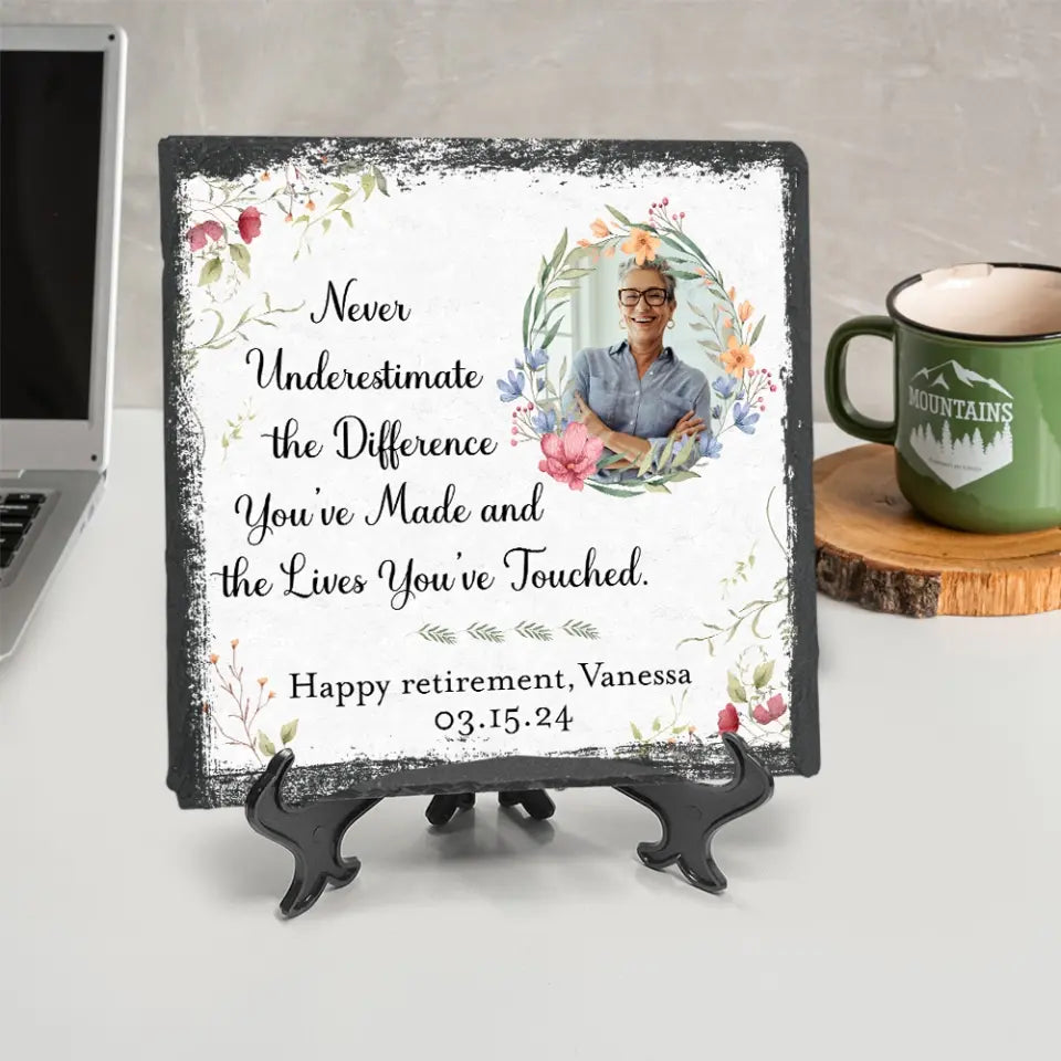 Happy Retirement Keepsake for Boss Coworker Personalized Photo Stone