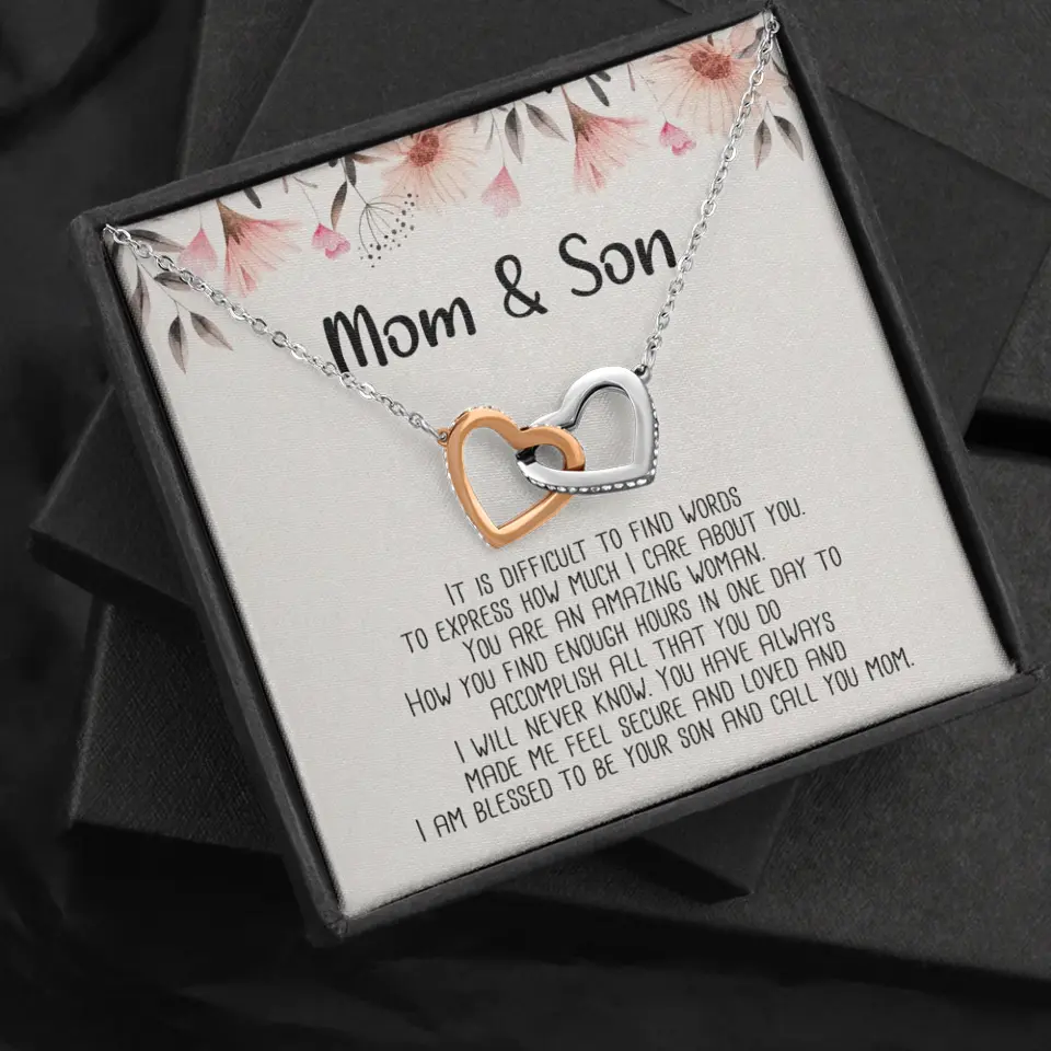 Mom & Son Message from Son to Mommy Necklace Gift for Mother's Day Birthday