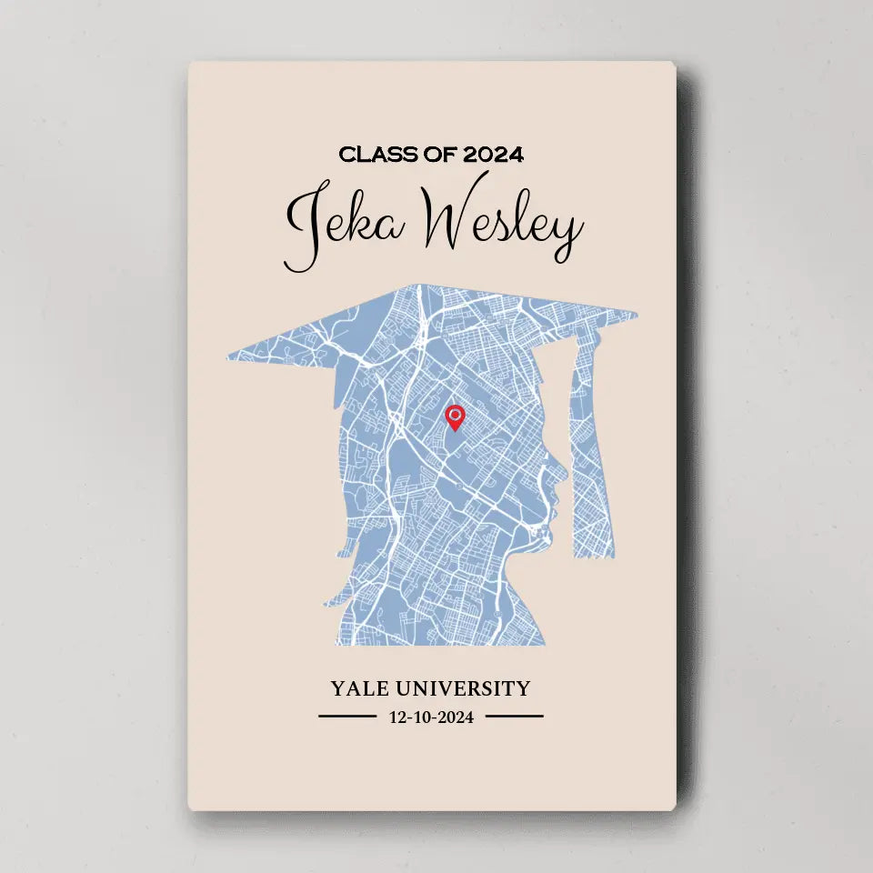 Class Of 2025 Graduated Gift Custom Canvas Poster Gift For College Guy Classmate