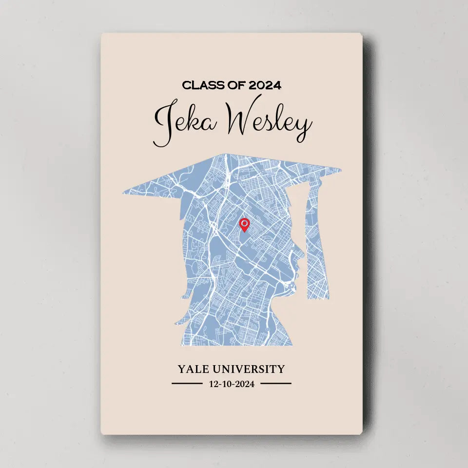 Class Of 2025 Graduated Gift Custom Canvas Poster Gift For College Guy Classmate