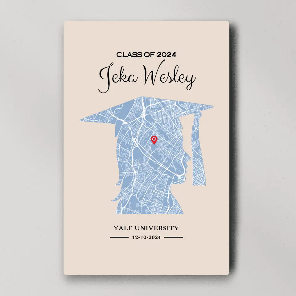 Class Of 2025 Graduated Gift Custom Canvas Poster Gift For College Guy Classmate