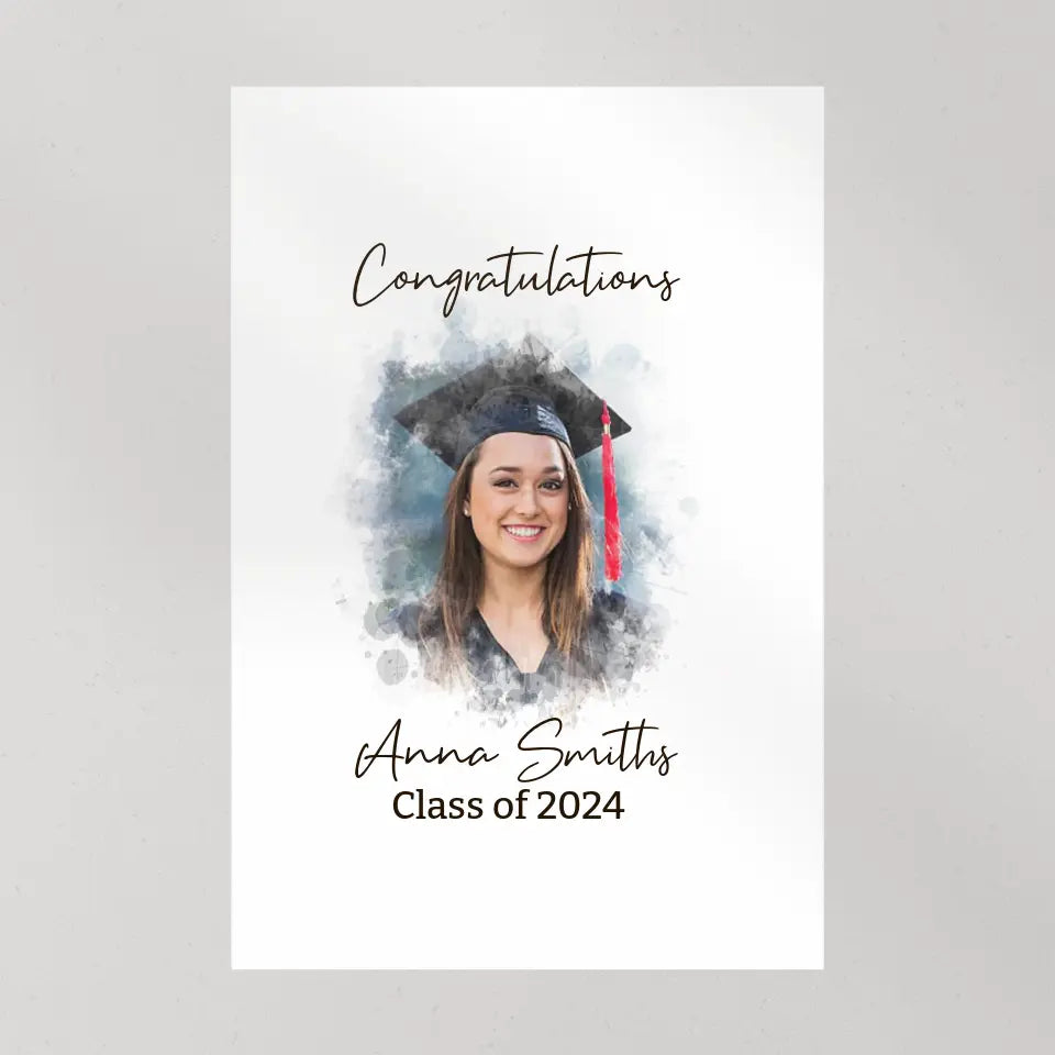 Congratulations 2025 Guest Artwork To Sign - Custom Canvas Poster - Graduation Gifts