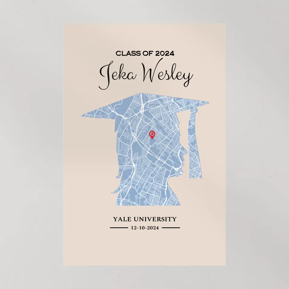 Class Of 2025 Graduated Gift Custom Canvas Poster Gift For College Guy Classmate