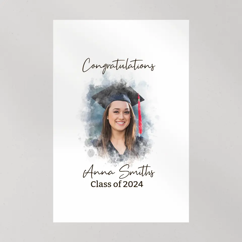 Congratulations 2025 Guest Artwork To Sign - Custom Canvas Poster - Graduation Gifts