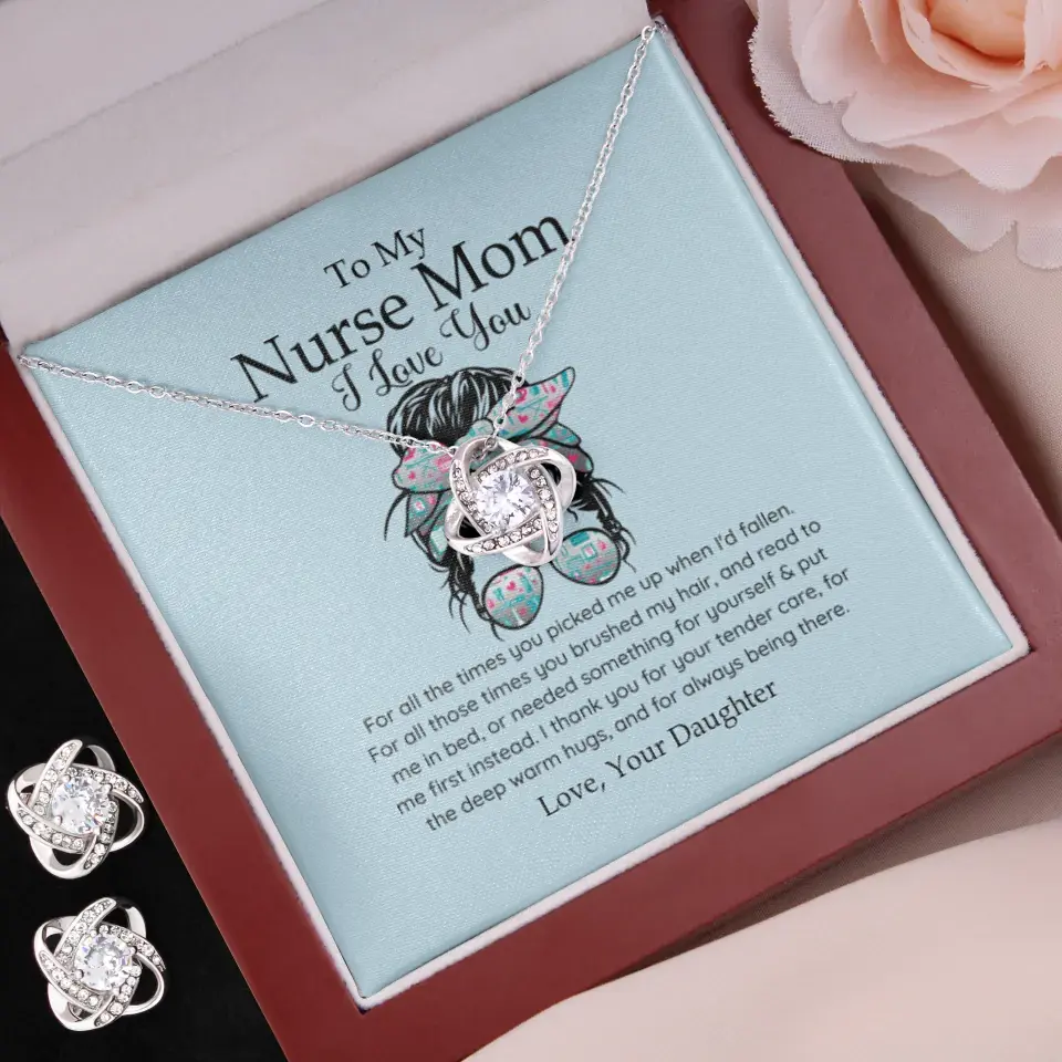To My Nurse Mom I Love You Personalized Necklace
