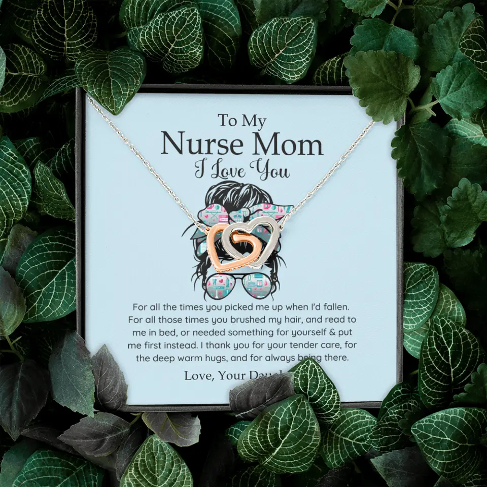 To My Nurse Mom I Love You Personalized Necklace