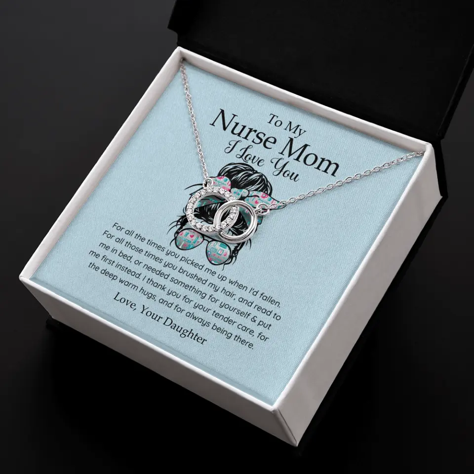 To My Nurse Mom I Love You Personalized Necklace