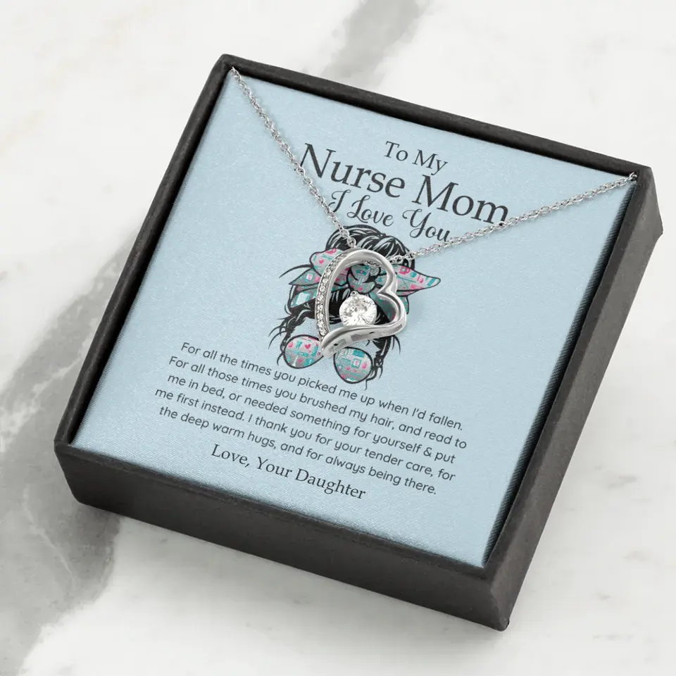 To My Nurse Mom I Love You Personalized Necklace