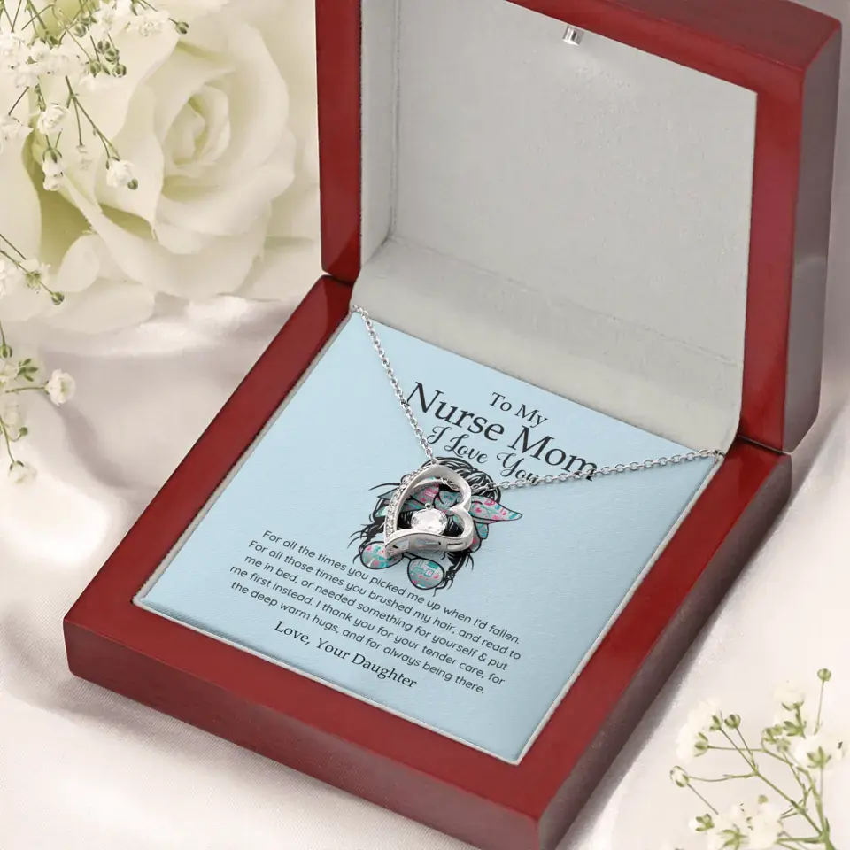 To My Nurse Mom I Love You Personalized Necklace