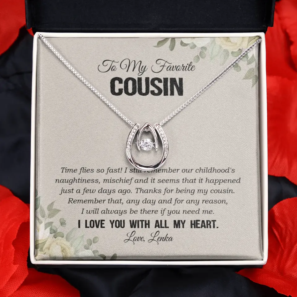 My Favorite Cousin I Love You With All My Heart Silver Jewellery