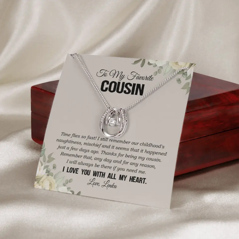 My Favorite Cousin I Love You With All My Heart Silver Jewellery