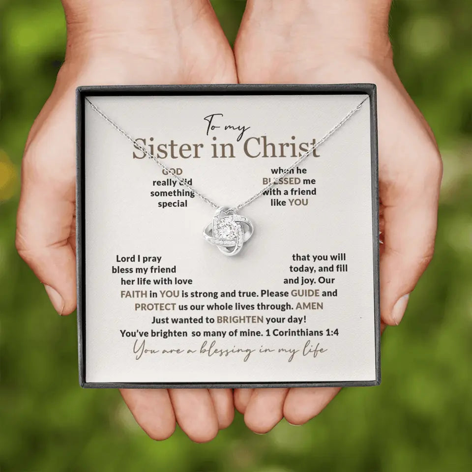 To My Sister In Christ Personalized Silver Jewellery