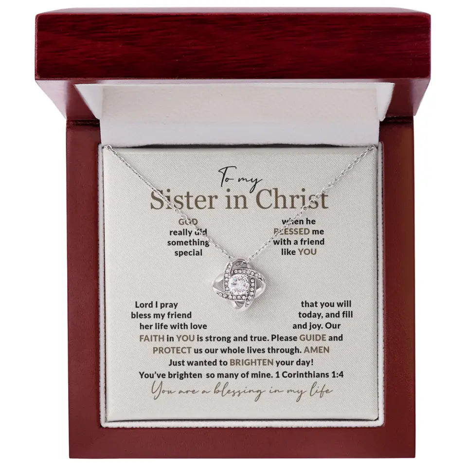 To My Sister In Christ Personalized Silver Jewellery