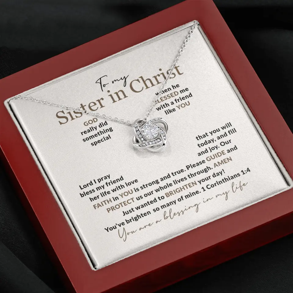 To My Sister In Christ Personalized Silver Jewellery