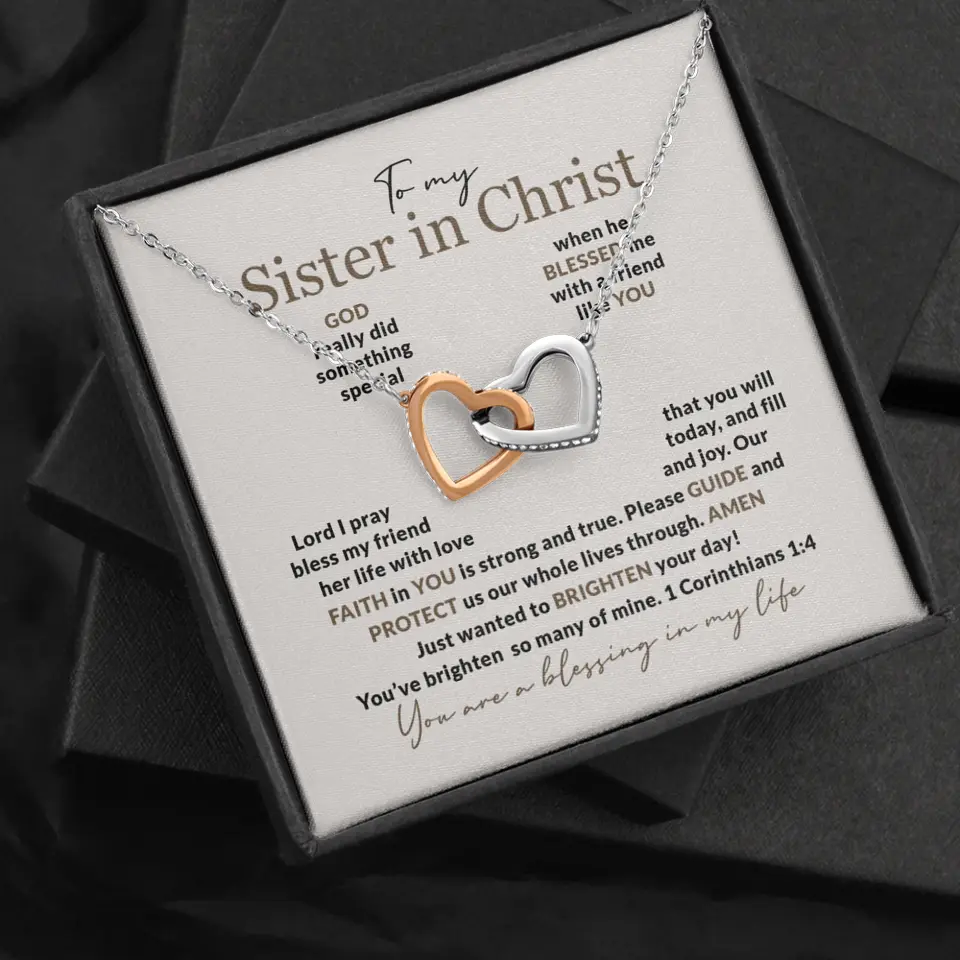 To My Sister In Christ Personalized Silver Jewellery