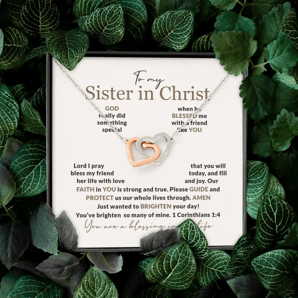 To My Sister In Christ Personalized Silver Jewellery