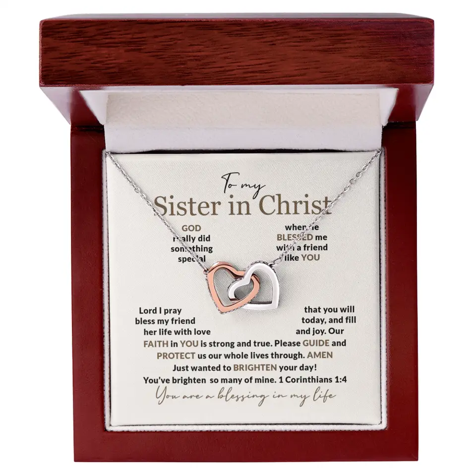 To My Sister In Christ Personalized Silver Jewellery