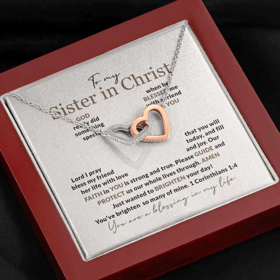 To My Sister In Christ Personalized Silver Jewellery