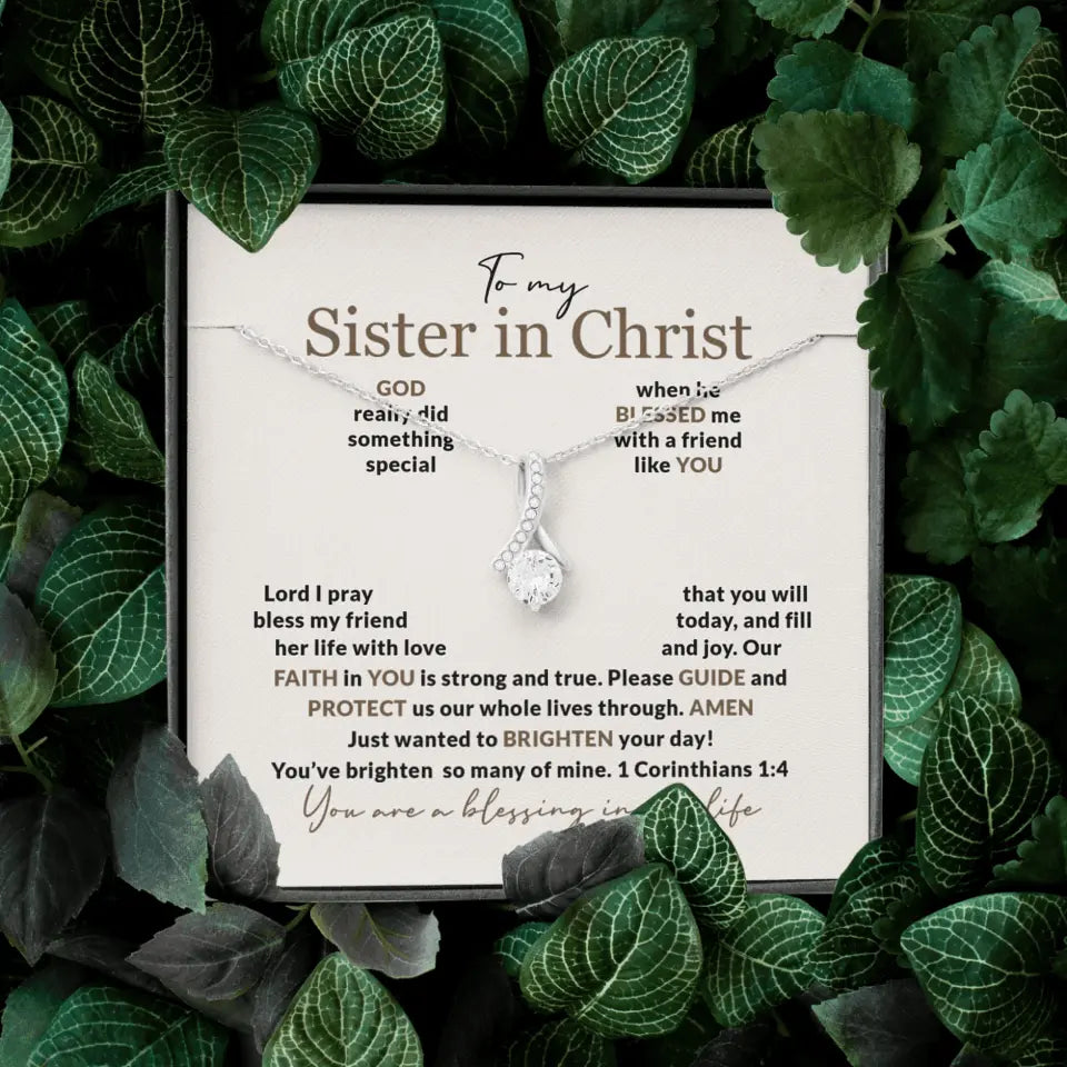 To My Sister In Christ Personalized Silver Jewellery