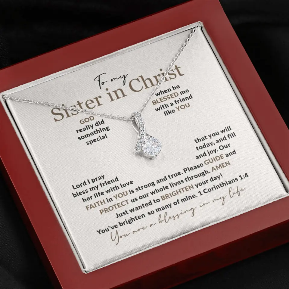 To My Sister In Christ Personalized Silver Jewellery