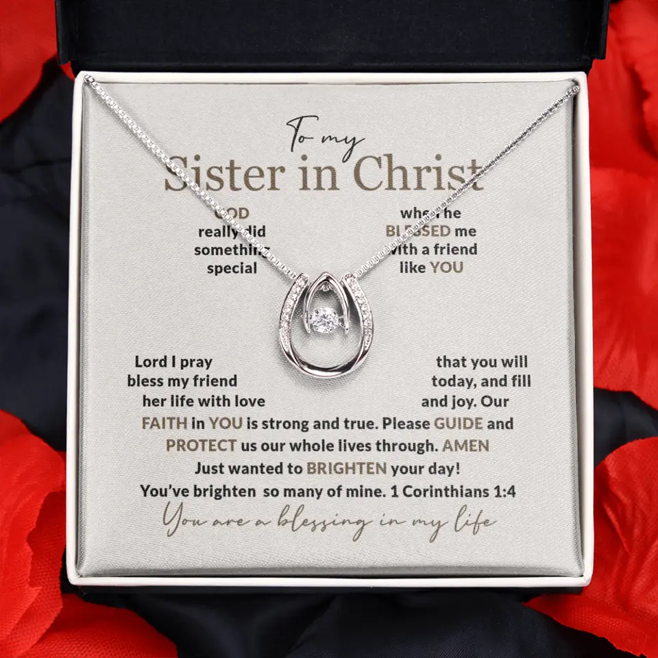 To My Sister In Christ Personalized Silver Jewellery