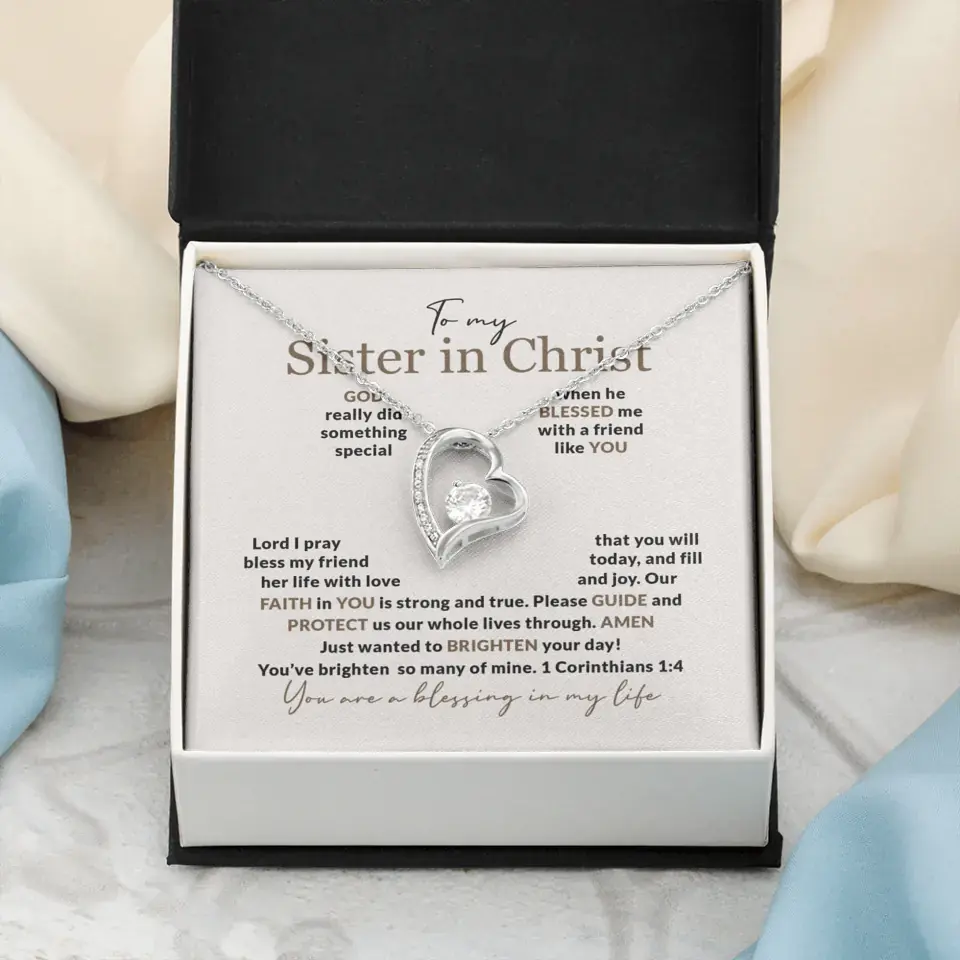 To My Sister In Christ Personalized Silver Jewellery