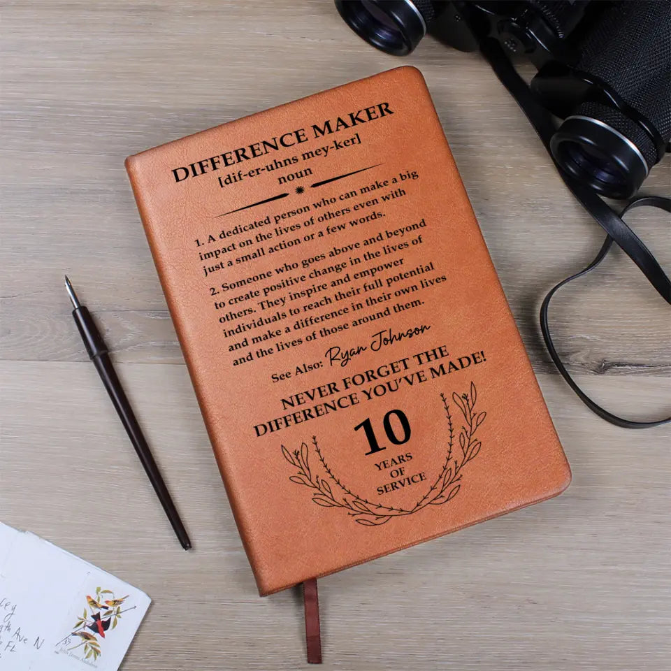 Difference Maker Never Forget Personalized Graphic Journal
