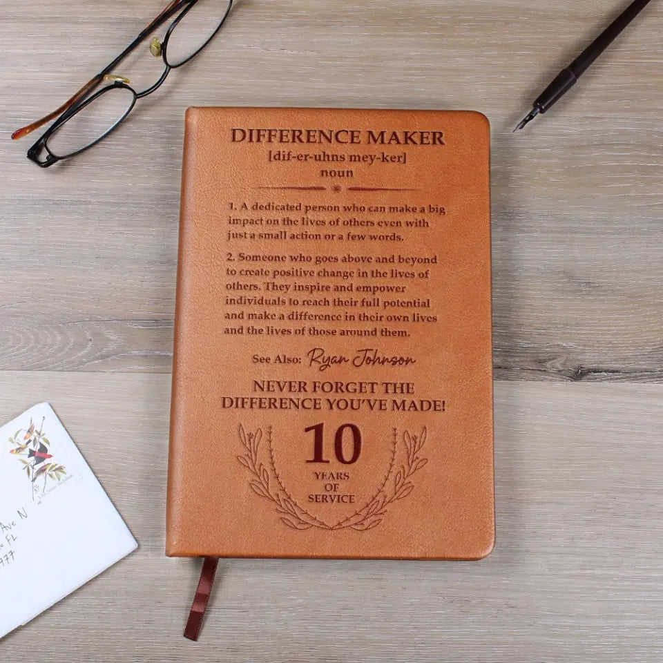 Difference Maker Never Forget Personalized Graphic Journal