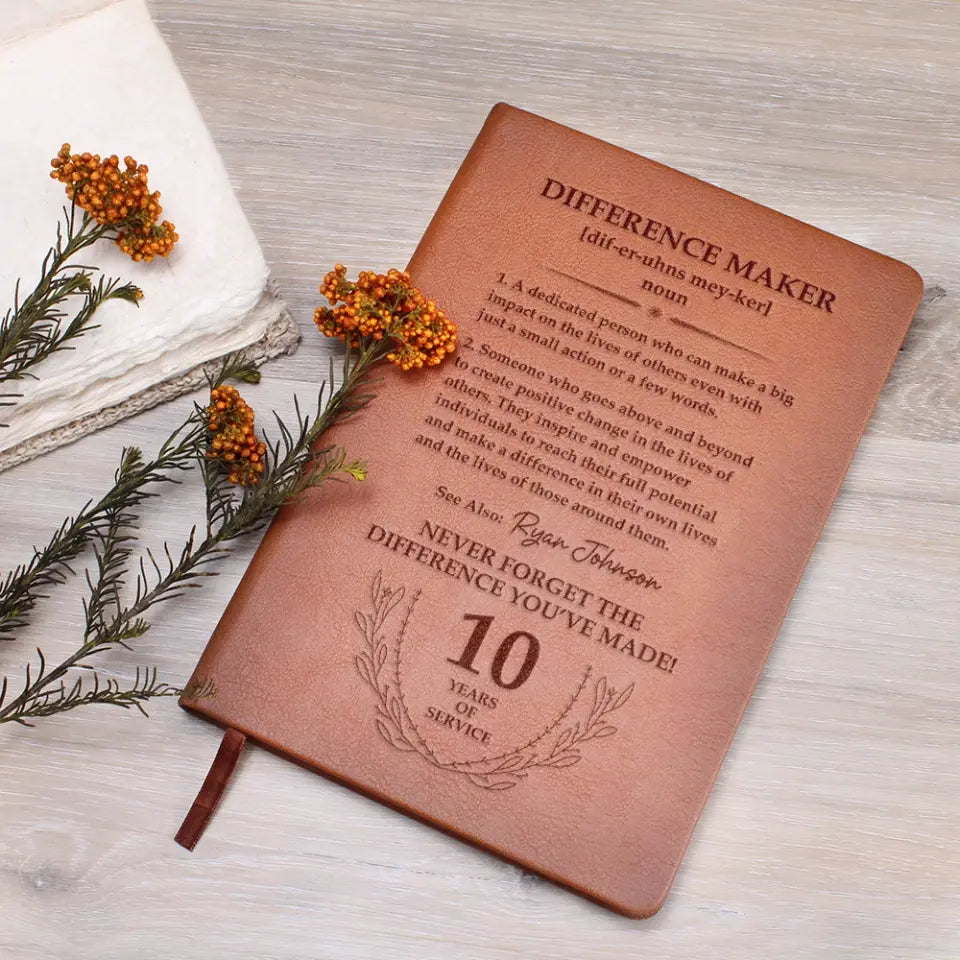 Difference Maker Never Forget Personalized Graphic Journal