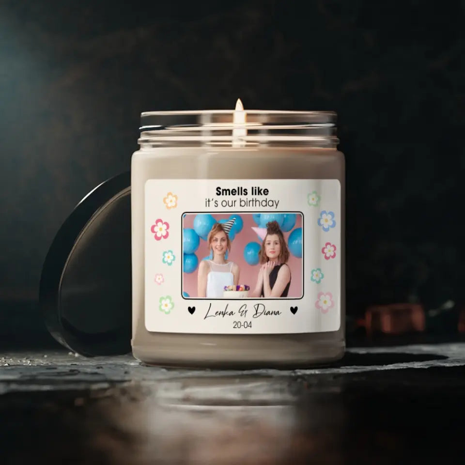 Smells Like It's Our Birthday Personalized Scented Candle