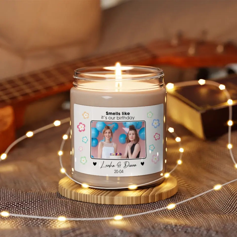 Smells Like It's Our Birthday Personalized Scented Candle