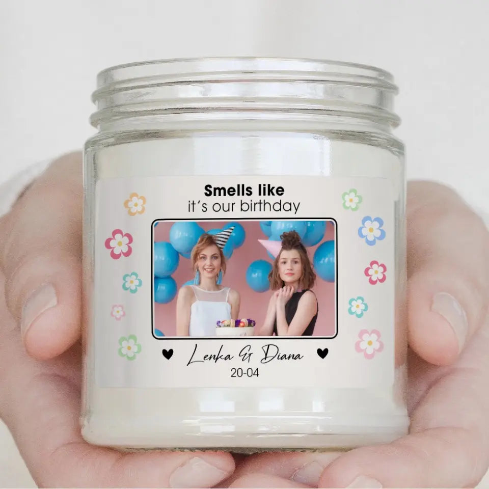 Smells Like It's Our Birthday Personalized Scented Candle