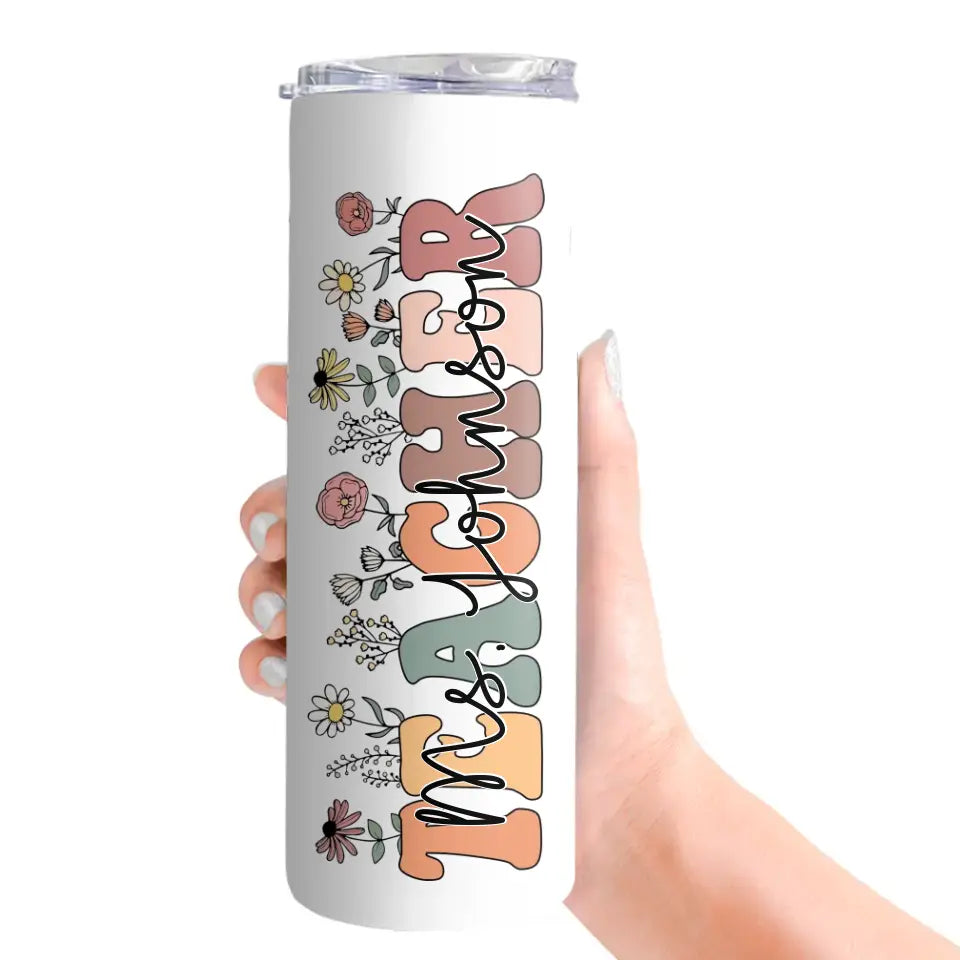 It Takes a Big Heart to Shape Little Minds 20oz Skinny Tumbler Teachers Birthday Appreciation Gift