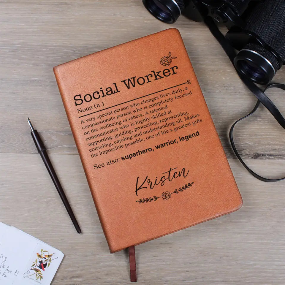 Social Worker Definition JournalCustom Name Birthday Promotion Thank You Gift for Coworkers Boss Bestie