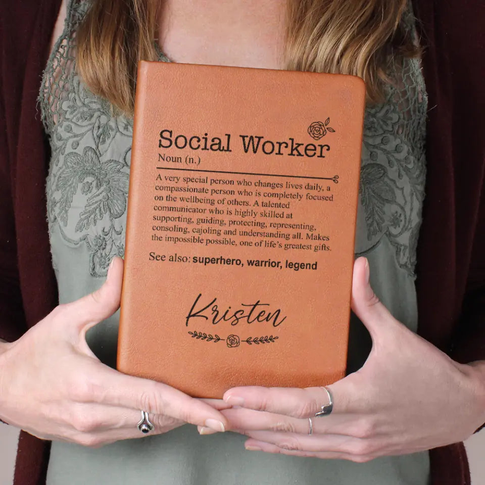 Social Worker Definition JournalCustom Name Birthday Promotion Thank You Gift for Coworkers Boss Bestie