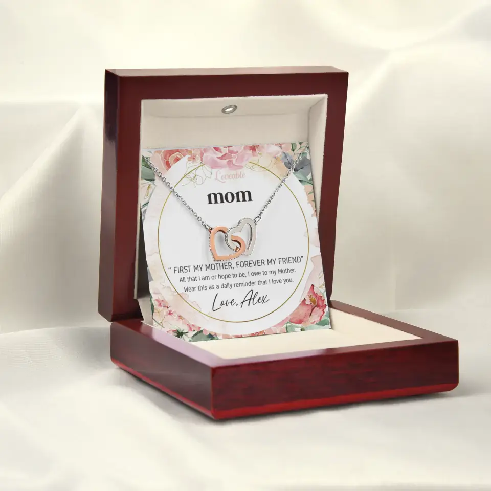 Mom First Mother Forever Friend Daily Reminder that I Love You Necklace for Mommy from Kid