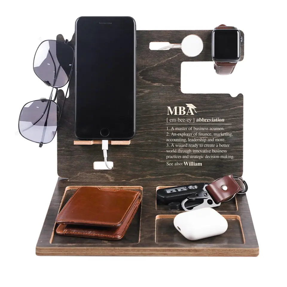 MBA Definition Personalized Dock Station Graduation Gift for College Guy Son Class of 2025