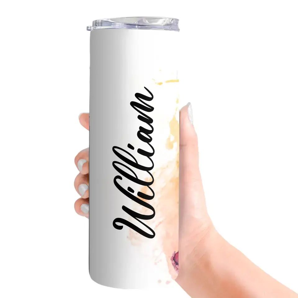 Dragon Art with Name Personalized 20oz Skinny Tumbler for Kid Daughter Son Dragon Lovers