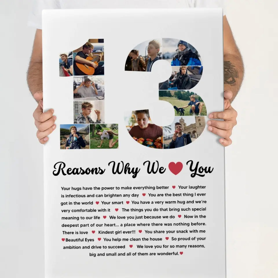 13 Reasons Why We Love You Personalized Canvas