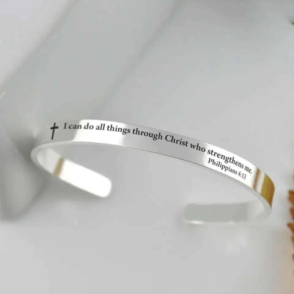 I Can Do All Things Cuff Bracelet Confirmation Gifts