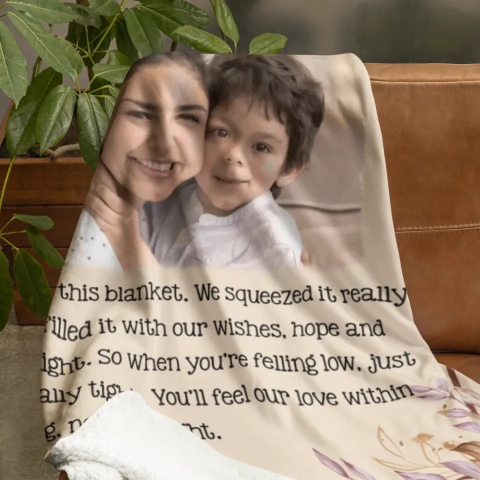 Mom We Hugged This Blanket Personalized Blanket
