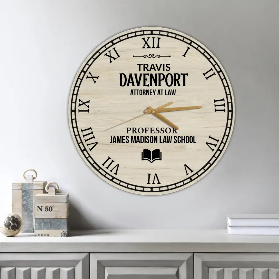 Personalized Professor Wooden Wall Clock Professor Gift