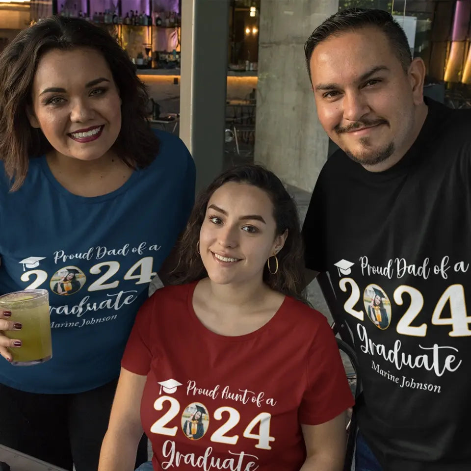 Proud Family Of 2025 Graduate G500 Front Side Tshirt